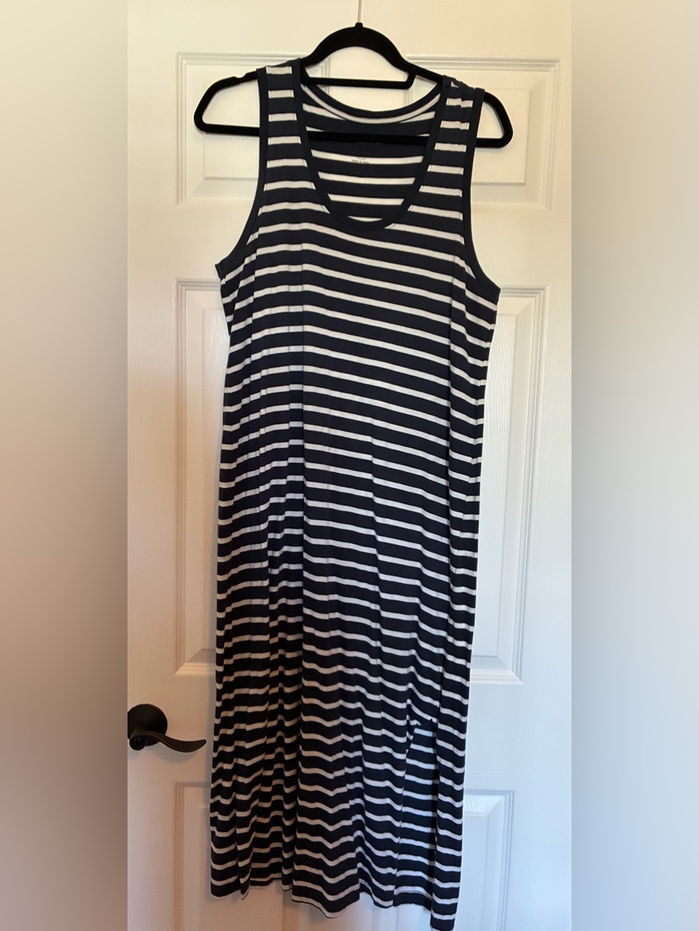 Pact Women's Monterey Stripe
Softspun Tank Midi Dress, Size Medium, Blue & White - Picture 3 of 7